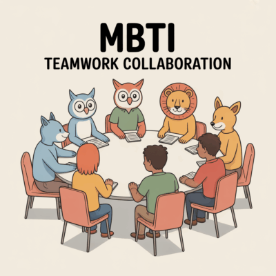 mbti teamwork collaboration thumbnail illustration