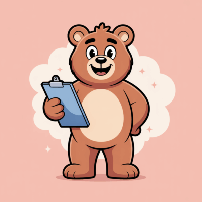 Cartoon ESTJ bear symbolizing resilience and structured recovery.