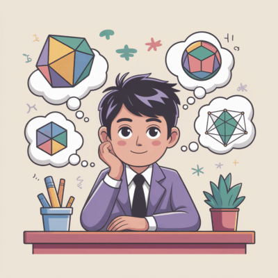 Cartoon INTP symbolizing intp emotional logic and balance between logic and emotion.