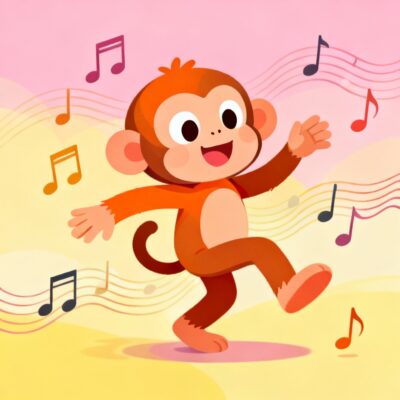 ESFP Behavioral Signs illustrated through a monkey dancing joyfully.