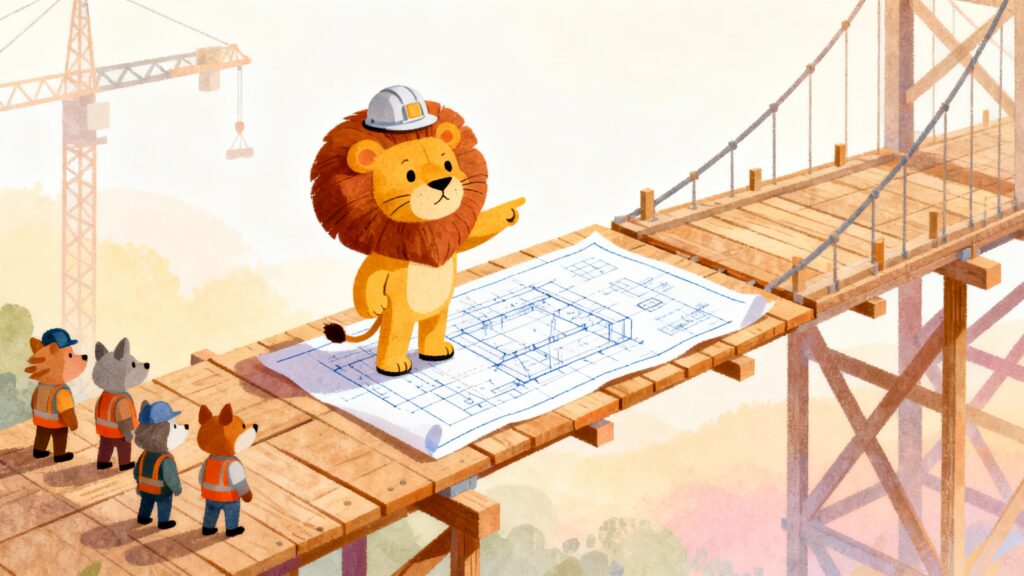 ENTJ Misunderstood Traits shown through a lion leading with clarity and strength.