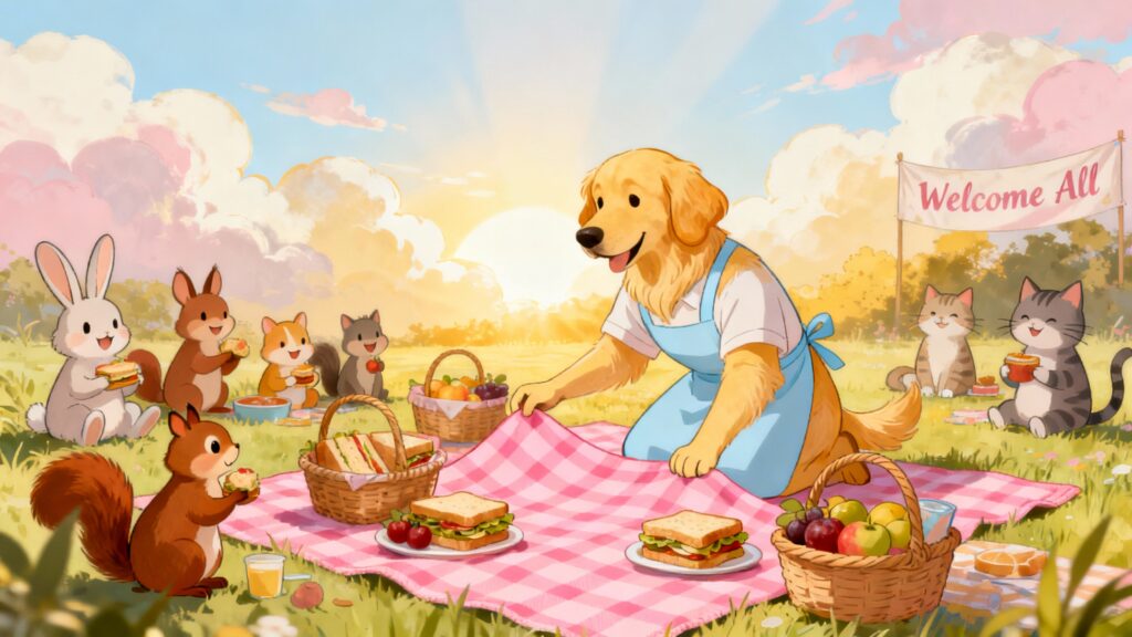 esfj-misunderstood-traits-dog ESFJ Misunderstood Traits shown through a dog fostering community harmony.