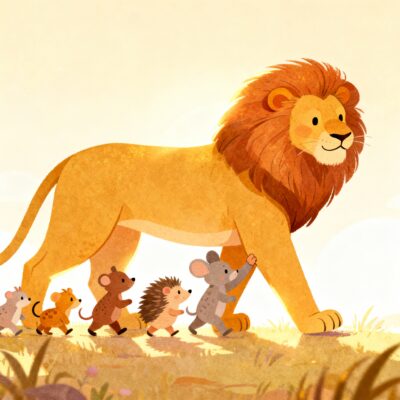 ENFJ Misunderstood Traits illustrated through a lion symbolizing guidance and warmth.