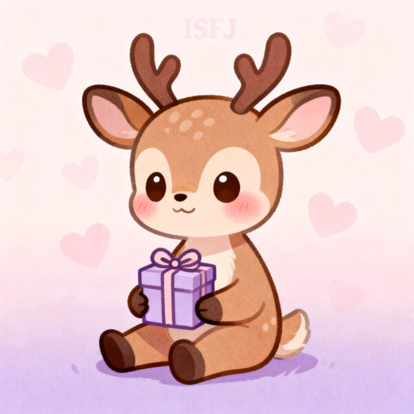 ISFJ flirting vs personality illustrated through gentle supportive gesture