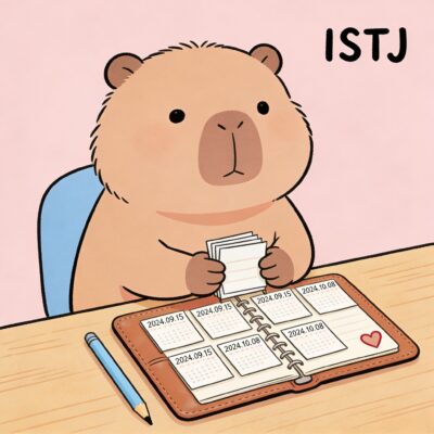 ISTJ flirting vs personality illustrated through structured planning scene